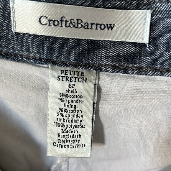 Stretch Denim  Skirt w/ liner sz 6p - Picture 7 of 9